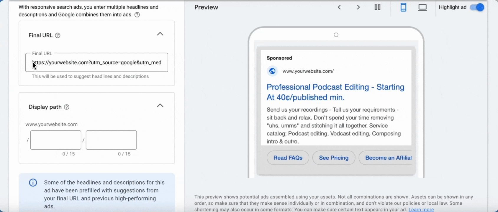 final url in google ad final url in google ad